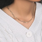 14k Two Tone Gold Pave Curb Chain (3.20 mm)