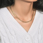 14k Yellow Gold Miami Cuban Semi Solid Chain (4.50 mm)