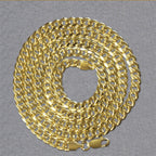 14k Yellow Gold Miami Cuban Semi Solid Chain (4.50 mm)