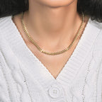 14k Yellow Gold Miami Cuban Semi Solid Chain (4.50 mm)
