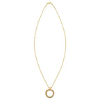 14K Tri Color Gold Interlocking Circle Pendant Necklace