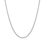 14k White Gold Bead Chain 1.5mm (1.50 mm)