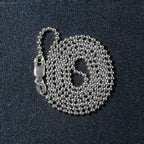 14k White Gold Bead Chain 1.5mm (1.50 mm)