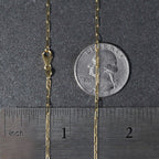 14K Yellow Gold Fine Paperclip Chain (1.50 mm)