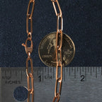 14K Rose Gold Bold Paperclip Chain Bracelet (4.20 mm)