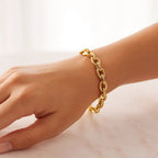 14k Yellow Gold Polished Oval Link Bracelet (6.20 mm)