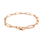 14K Rose Gold Extra Wide Paperclip Chain Bracelet (6.10 mm)