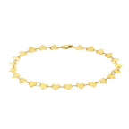 Mirror Heart Chain Bracelet in 10K Yellow Gold (4.70 mm)