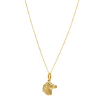 Horse Profile Medium Necklace in 14K Yellow Gold