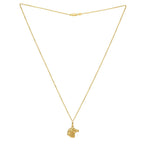 Horse Profile Medium Necklace in 14K Yellow Gold
