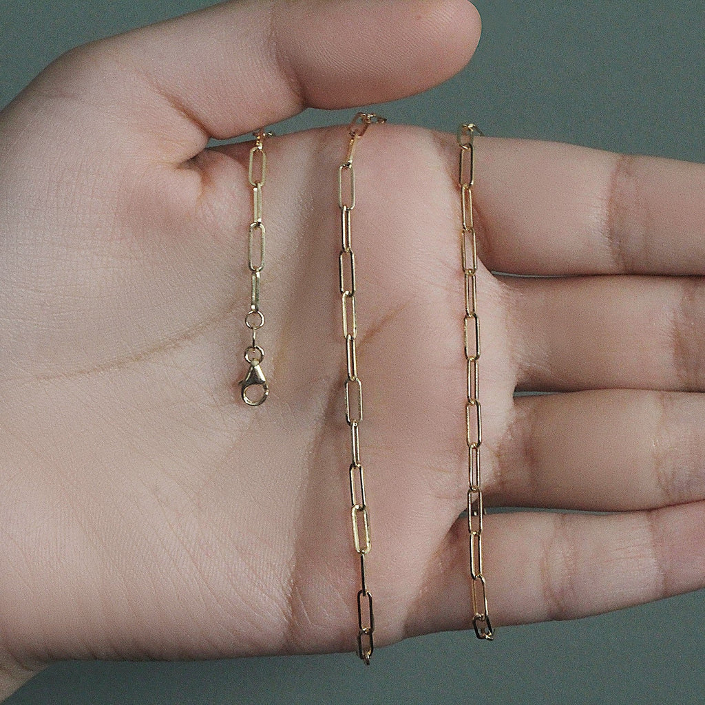 10K Yellow Gold Paperclip Chain (2.50 mm)