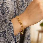 14K Yellow Gold Paperclip Bracelet  (4.00 mm)