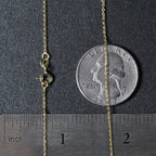 18k Yellow Gold Diamond Cut Cable Link Chain (1.10 mm)