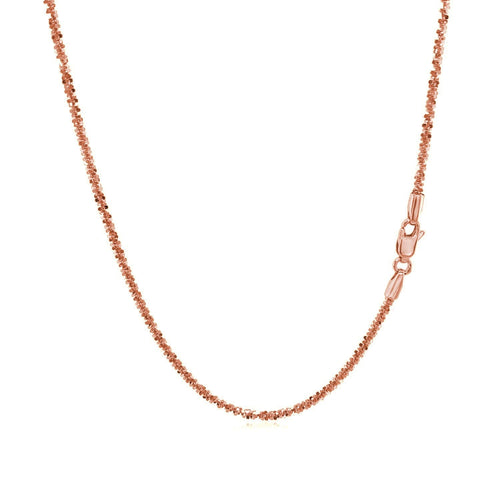 1.50 mm 14K Rose Gold Sparkle Chain