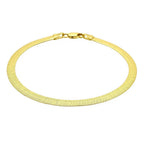 Imperial Herringbone Bracelet in 10k Yellow Gold  (3.80 mm)