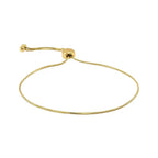 14k Yellow Gold Adjustable Lariat Style Heart Motif Bracelet (1.00 mm)