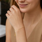 14k Yellow Gold Adjustable Lariat Style Heart Motif Bracelet (1.00 mm)