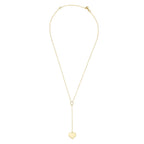Lariat Heart Necklace in 10K Yellow Gold