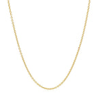 14k Yellow Gold Round Cable Link Chain (1.30 mm)