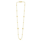Alternating Bead Chain Necklace in 14K Yellow Gold