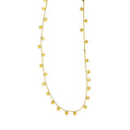 14K Yellow Gold Necklace with Dangling Stars