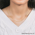 18k Yellow Gold Diamond Cut Cable Link Chain (1.50 mm)