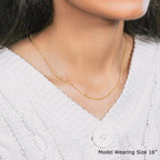 18k Yellow Gold Diamond Cut Cable Link Chain (1.50 mm)