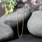 18k Yellow Gold Diamond Cut Cable Link Chain (1.50 mm)