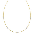 14K Two Tone Gold Classic Paperclip Chain Necklace