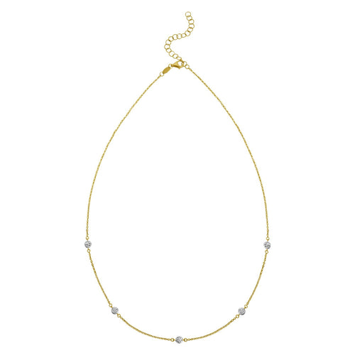14K Two Tone Gold Classic Paperclip Chain Necklace