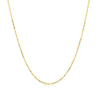 14k Yellow Gold Diamond Cut Bead Chain (0.90 mm)