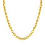 14k Yellow Gold Polished Oval Link Necklace