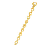 14k Yellow Gold Polished Oval Link Necklace
