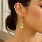 14k Yellow Gold Polished Earrings in Infinity Design