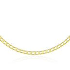 14k Yellow Gold Men's Necklace with Track Design Links