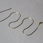 1.0mm 14K Yellow Gold Octagonal Shiny Snake Chain