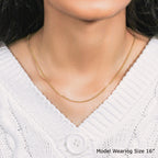 14k Yellow Gold Round Box Chain (1.3 mm)