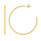 14k Yellow Gold Polished Hoop Earrings(1.5x50mm)