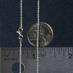 10k White Gold Solid Diamond Cut Rope Chain (1.40 mm)