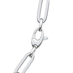 14K White Gold Wide Paperclip Chain (6.10 mm)