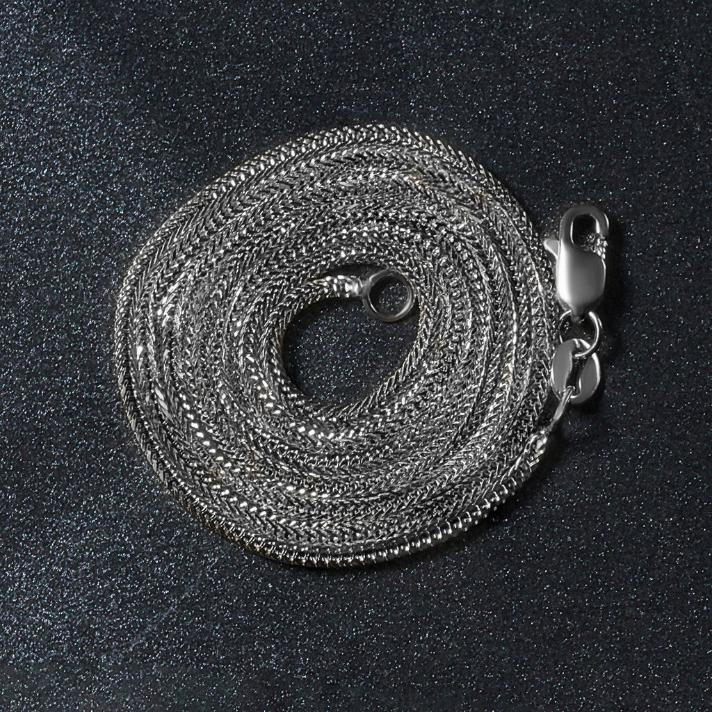 14k White Gold Foxtail Chain (1.00 mm)