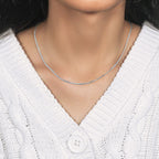 14k White Gold Foxtail Chain (1.00 mm)