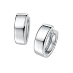 14k White Gold Snuggable Hoop Earrings