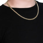 14k Yellow Gold Miami Cuban Semi Solid Chain (5.50 mm)