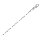 14k White Gold French Cable Chain (1.3 mm)