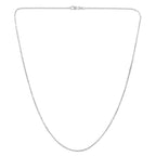 14k White Gold French Cable Chain (1.3 mm)