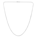 14k White Gold French Cable Chain (1.30 mm)