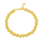 Polished 7mm Bead Bracelet in 14K Yellow Gold