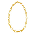 Large Flat Oval Link Necklace in 14K Yellow Gold (7.90 mm)