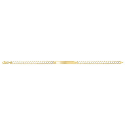 14k Yellow Gold Pave Curb ID Bracelet (5.00 mm)